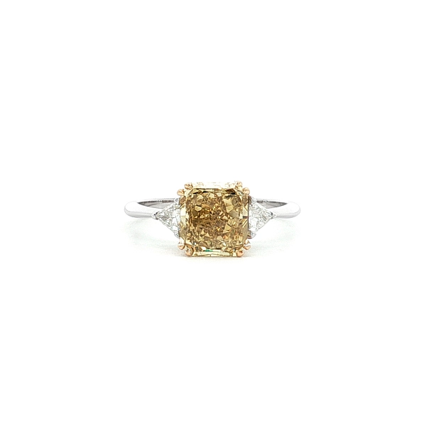 Prsten 18kt zlato – Fancy žlutý diamant