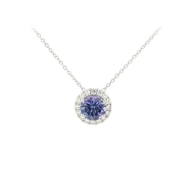 White Gold Necklace with Tanzanite and Diamonds