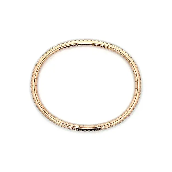 Tennis náramek z růžového zlata s diamanty