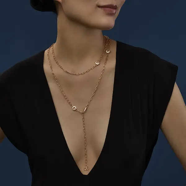 Zlatý Náhrdelník Chopard Happy Diamonds 81A117-5001