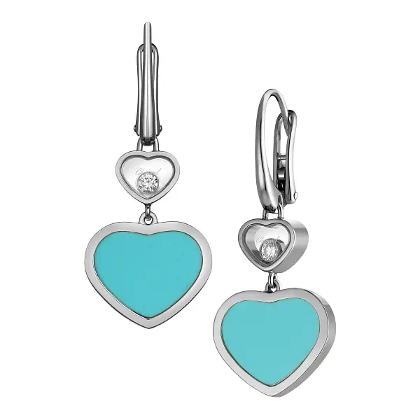 Zlaté Náušnice Chopard Happy Hearts 837482-1410