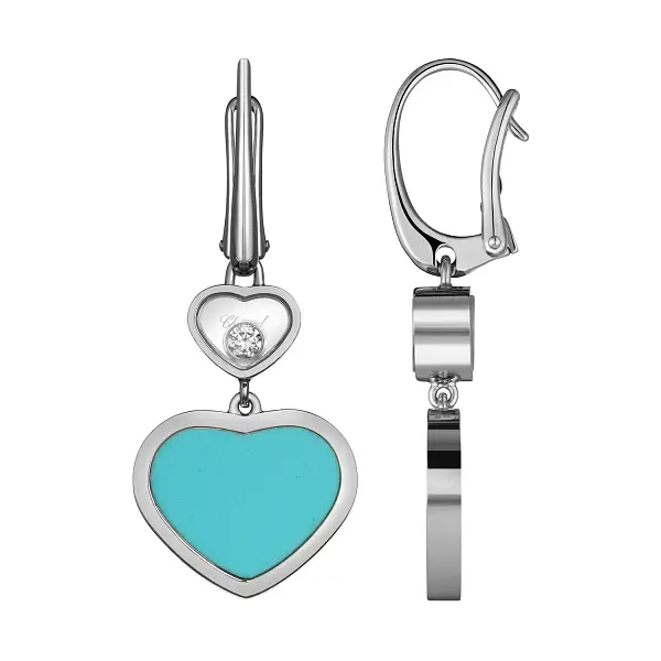 Zlaté Náušnice Chopard Happy Hearts 837482-1410