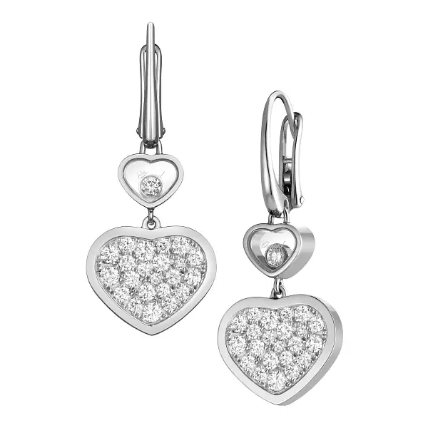 Zlaté Náušnice Chopard Happy Hearts 837482-1009
