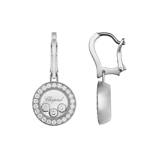 Zlaté Náušnice Chopard Happy Diamonds 83A018-1401