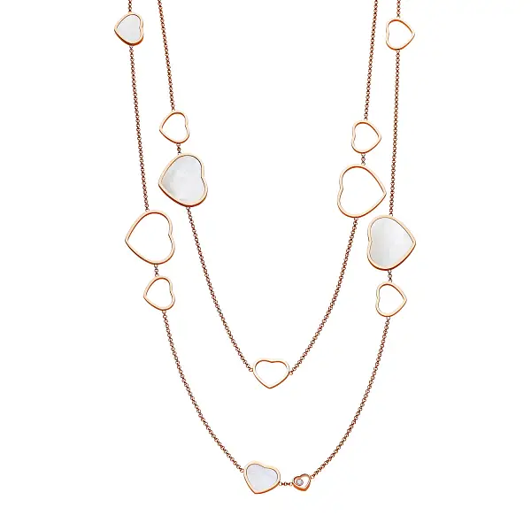 Zlatý Náhrdelník Chopard Happy Hearts 817482-5301