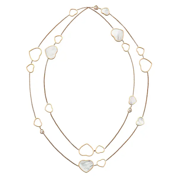 Zlatý Náhrdelník Chopard Happy Hearts 817482-5301