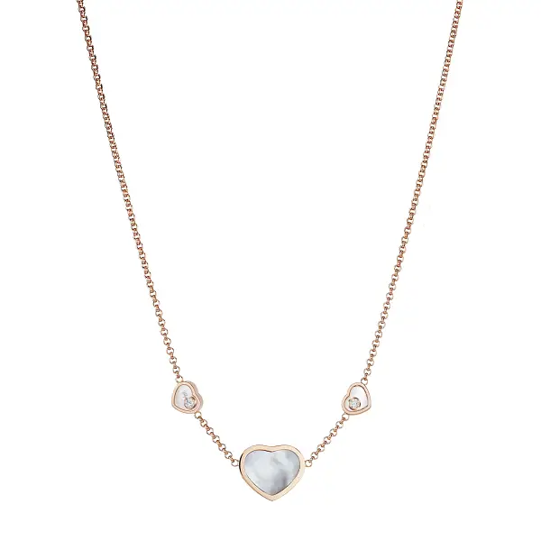 Zlatý Náhrdelník Chopard Happy Hearts 81A082-5301