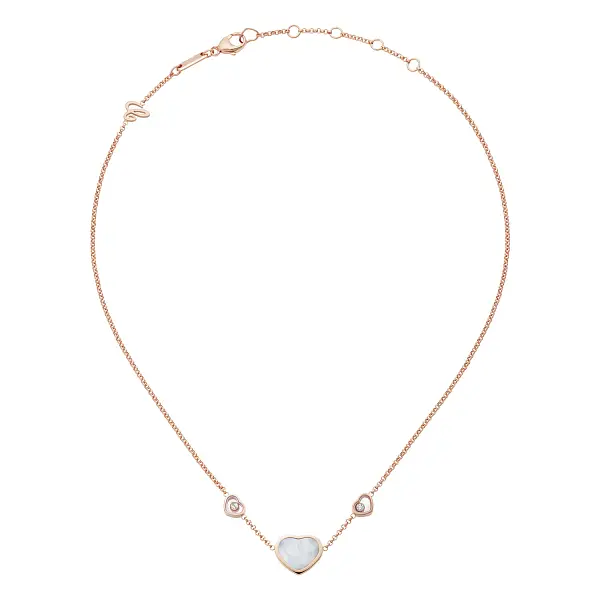 Zlatý Náhrdelník Chopard Happy Hearts 81A082-5301