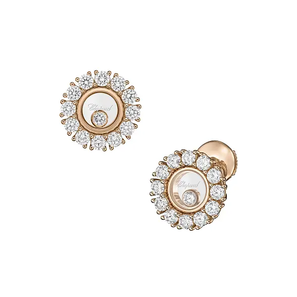 Zlaté Náušnice Chopard Happy Hearts 83A609-5001