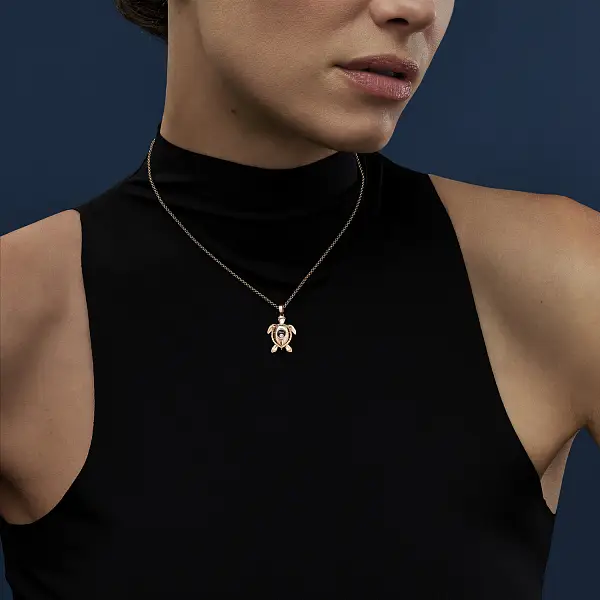 Zlatý Náhrdelník Chopard Happy Diamonds Turtle 79A187-5001