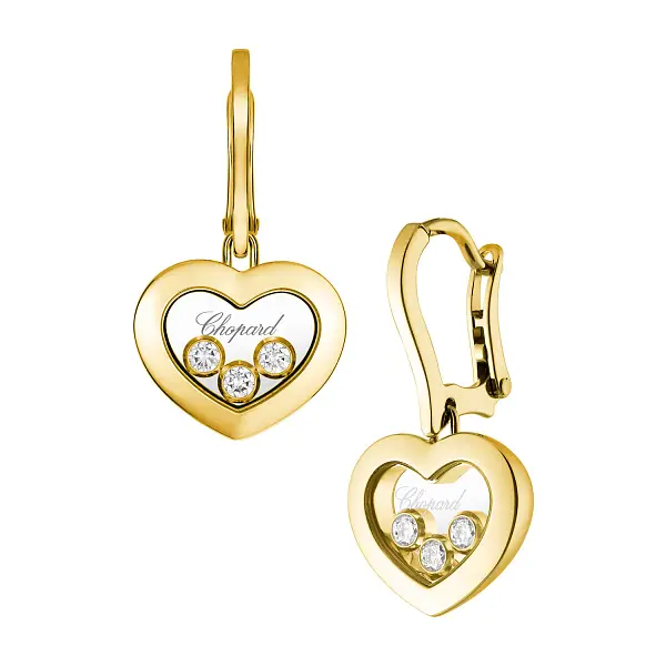 Zlaté náušnice Chopard Happy Diamonds Icons 83A611-0301