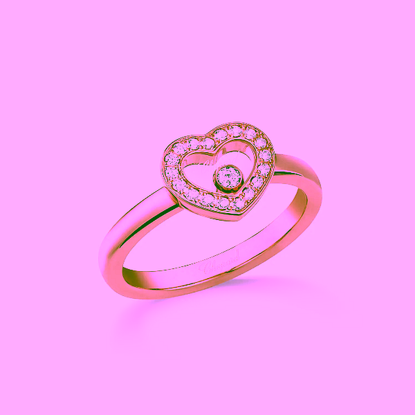 Gold Ring Chopard Happy Diamonds 82A054-5200