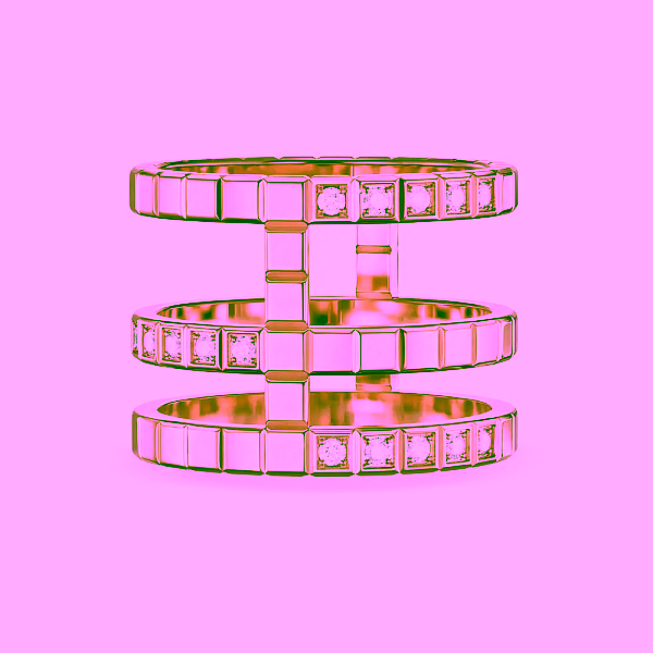 Gold Ring Chopard Ice Cube 827007-5009