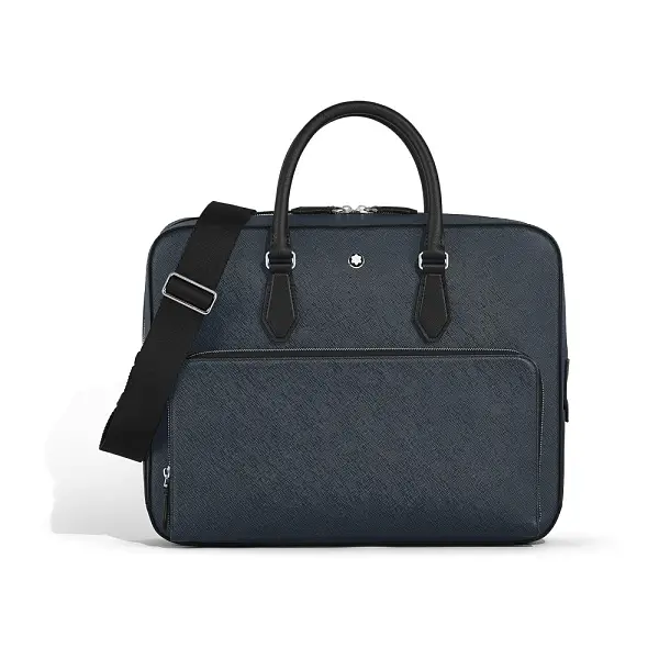 Montblanc Sartorial Medium Document Case Tweed Blue MB220332