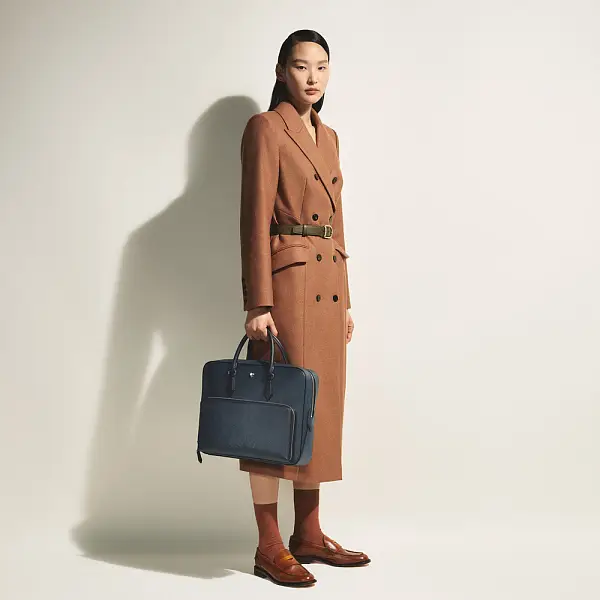 Montblanc Sartorial Medium Document Case Tweed Blue MB220332