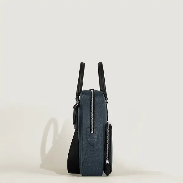 Montblanc Sartorial Medium Document Case Tweed Blue MB220332