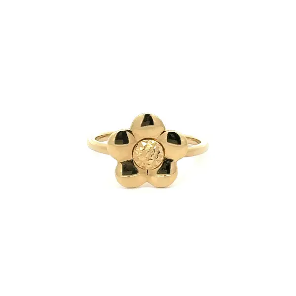 Gold Ring with Floral Motif