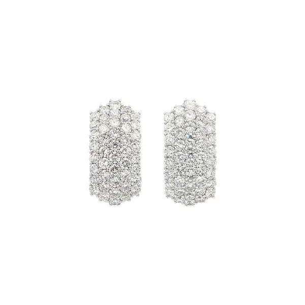 Gold Earrings with Diamonds