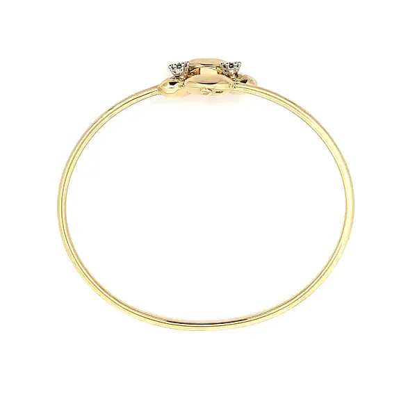 Золотой браслет с чёрными цирконами