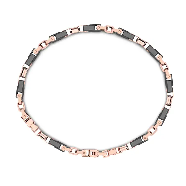 Zlatý náramek Zancan Ceramikgold KB041R-N