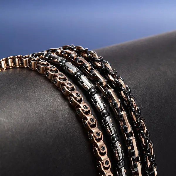 Zlatý náramek Zancan Ceramikgold KB054R-N