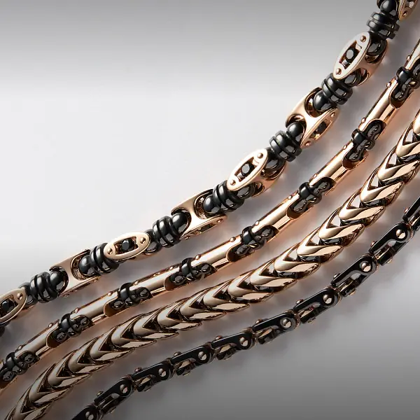 Zlatý náramek Zancan Ceramikgold KB050R-N