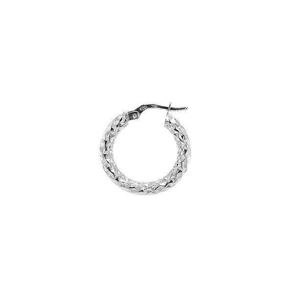 Zlaté kruhové náušnice s broušeným povrchem