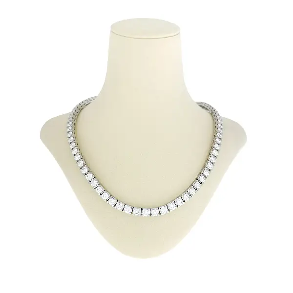 Tennis náhrdelník z bílého zlata s diamanty 36,5 ct (F/VS1)