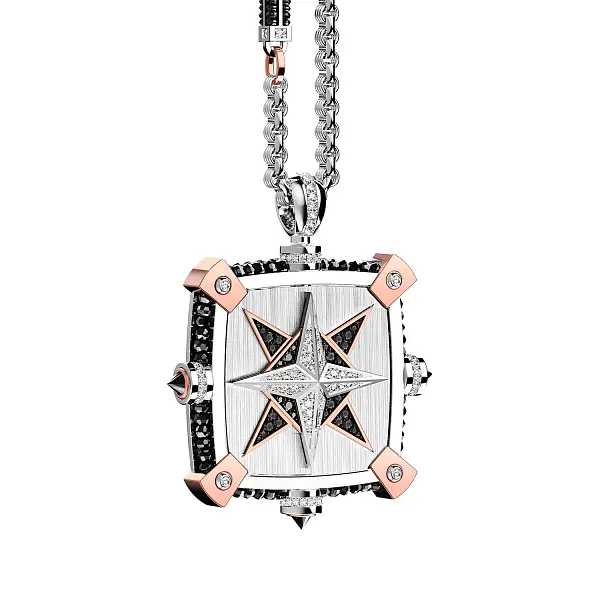 Zlatý náhrdelník Zancan Black Magic Magnum EC537BR-60