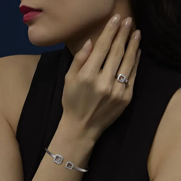 Zlatý náramek Chopard Happy Diamonds 85A114-1202