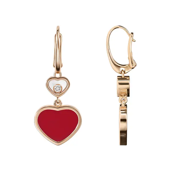 Zlaté náušnice Chopard Happy Hearts 837482-5820