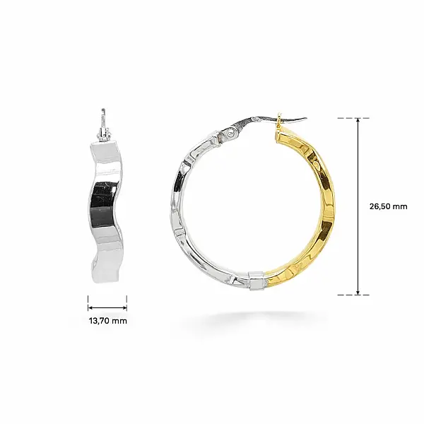 Kruhové náušnice z kombinovaného zlata