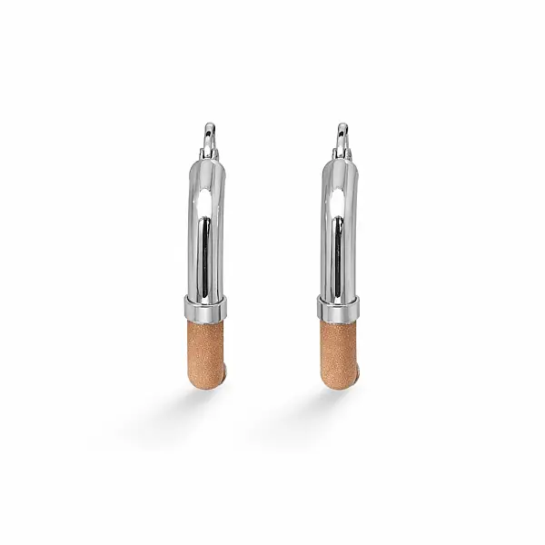 Kruhové náušnice z trojbarevného zlata