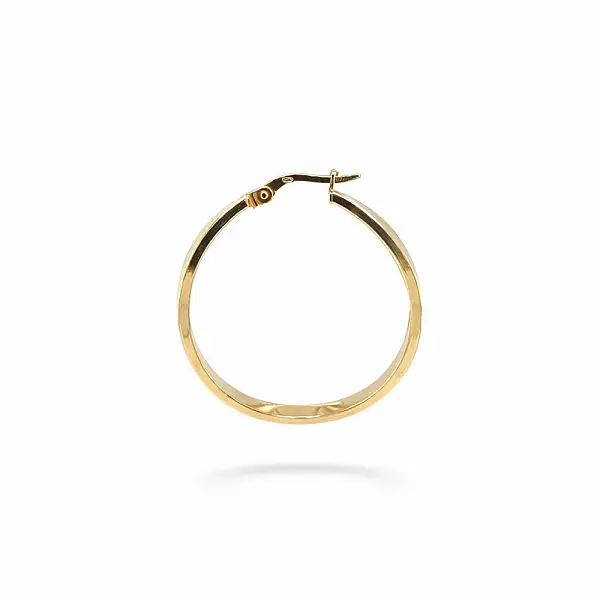 Kruhové náušnice ze žlutého zlata