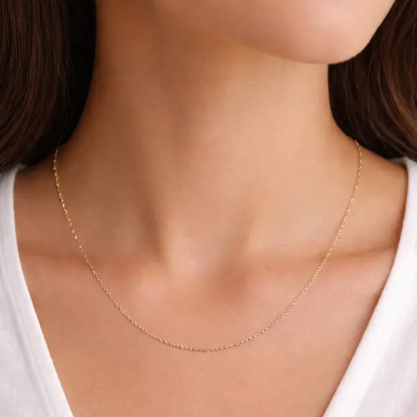 Jemný zlatý řetízek vzor Ankr