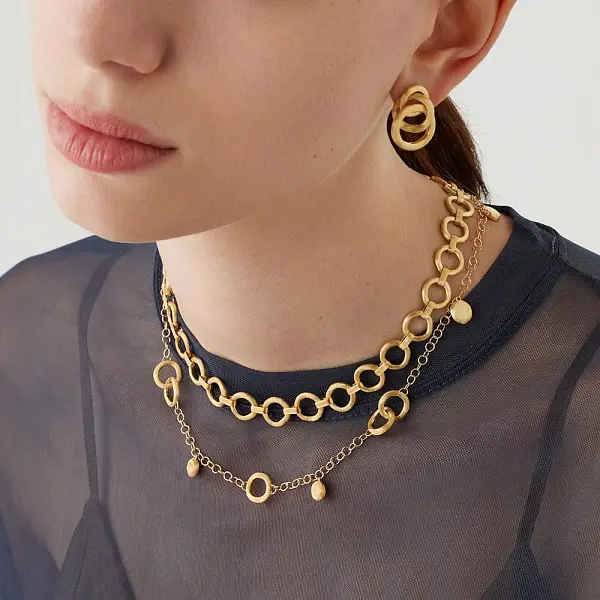 Zlaté Náušnice Marco Bicego Jaipur Link OB938 Y