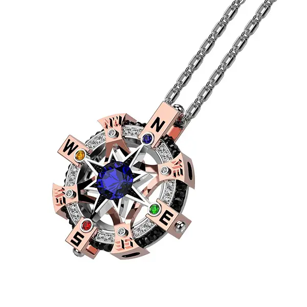 Zlatý Přívěsek Zancan Black Magic Magnum EC613BR