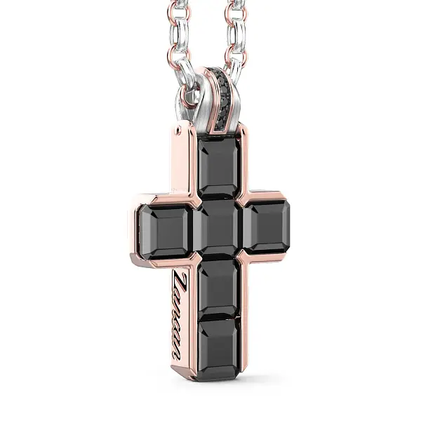 Zlatý náhrdelník Zancan Couture Sapphire UC101RB-60