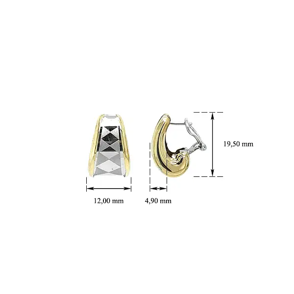 Náušnice z Kombinovaného Zlata