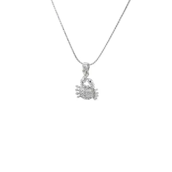 Přívěsek Znemení Rak z Bílého Zlata