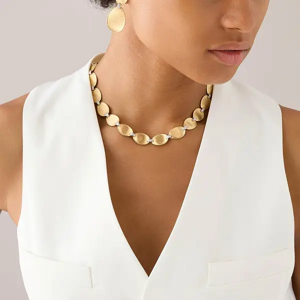 Zlatý náhrdelník Marco Bicego Lunaria Diamonds CB2893_B YW Q6