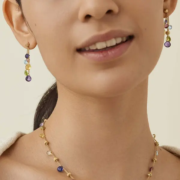 Zlaté náušnice Marco Bicego Paradise OB915 MIX01 Y 02