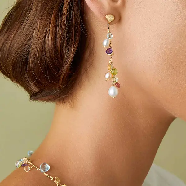 Zlaté náušnice Marco Bicego Paradise OB1779 MIX114 Y