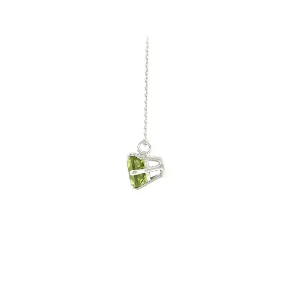 Přívěsek z bílého zlata s přírodním peridotem 2,00 ct