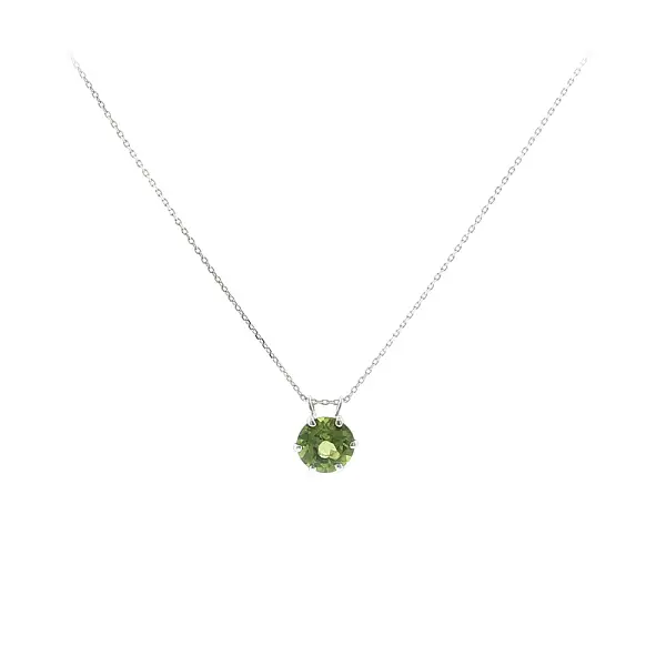 Přívěsek z bílého zlata s přírodním peridotem 2,00 ct