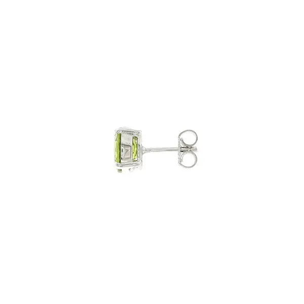 Náušnice z 18kt bílého zlata s peridoty 3,80 ct