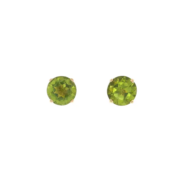 Peckové náušnice z 18kt růžového zlata s peridoty 3,30 ct