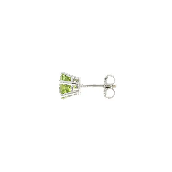 Peckové náušnice z 18kt bílého zlata s peridoty 3,15 ct