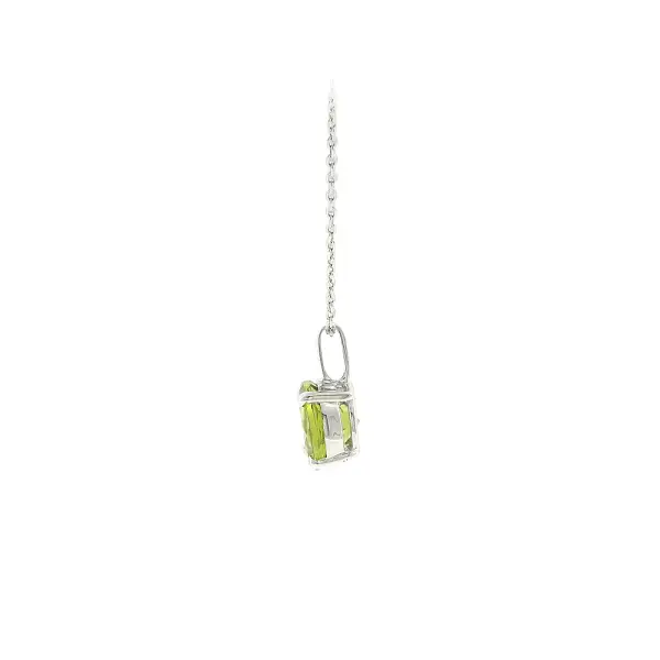 Elegantní přívěsek z 18kt bílého zlata s peridotem 1,90 ct