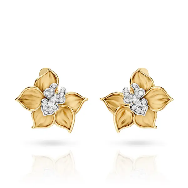 Náušnice Carrera y Carrera Orquideas Maxi